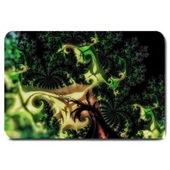 Fractal Cauliflower Green Rendered Large Doormat  by Pakrebo