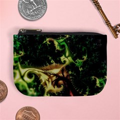 Fractal Cauliflower Green Rendered Mini Coin Purse by Pakrebo