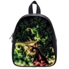 Fractal Cauliflower Green Rendered School Bag (small) by Pakrebo