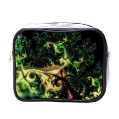 Fractal Cauliflower Green Rendered Mini Toiletries Bag (one Side) by Pakrebo