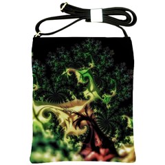 Fractal Cauliflower Green Rendered Shoulder Sling Bag by Pakrebo