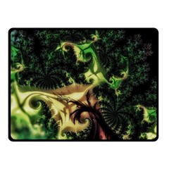 Fractal Cauliflower Green Rendered Fleece Blanket (small) by Pakrebo