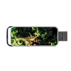 Fractal Cauliflower Green Rendered Portable Usb Flash (two Sides) by Pakrebo