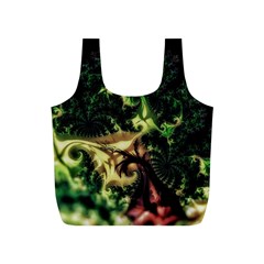 Fractal Cauliflower Green Rendered Full Print Recycle Bag (s) by Pakrebo