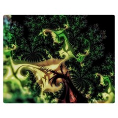 Fractal Cauliflower Green Rendered Double Sided Flano Blanket (medium)  by Pakrebo