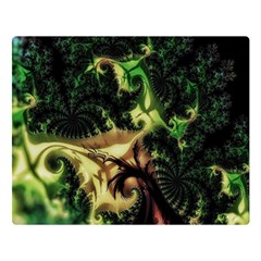 Fractal Cauliflower Green Rendered Double Sided Flano Blanket (large)  by Pakrebo