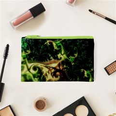 Fractal Cauliflower Green Rendered Cosmetic Bag (xs) by Pakrebo