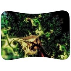 Fractal Cauliflower Green Rendered Velour Seat Head Rest Cushion by Pakrebo