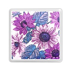 Fabric Flowers Floral Design Memory Card Reader (square)