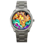 Fractal Mandelbrot Art Wallpaper Sport Metal Watch Front