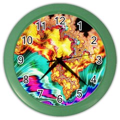 Fractal Mandelbrot Art Wallpaper Color Wall Clock by Pakrebo