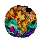 Fractal Mandelbrot Art Wallpaper Standard 15  Premium Flano Round Cushions Front