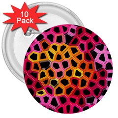 Mosaic Structure Pattern Background 3  Buttons (10 Pack)  by Pakrebo