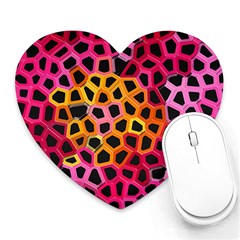 Mosaic Structure Pattern Background Heart Mousepads by Pakrebo