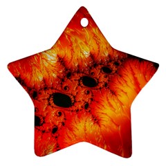 Red Fractal Mandelbrot Art Wallpaper Star Ornament (two Sides) by Pakrebo