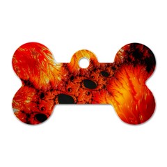 Red Fractal Mandelbrot Art Wallpaper Dog Tag Bone (one Side) by Pakrebo