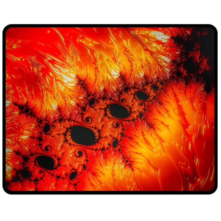 Red Fractal Mandelbrot Art Wallpaper Fleece Blanket (Medium) 