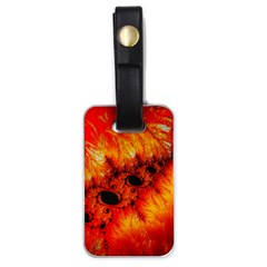 Red Fractal Mandelbrot Art Wallpaper Luggage Tags (one Side)  by Pakrebo