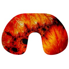 Red Fractal Mandelbrot Art Wallpaper Travel Neck Pillows by Pakrebo