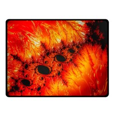 Red Fractal Mandelbrot Art Wallpaper Double Sided Fleece Blanket (small)  by Pakrebo