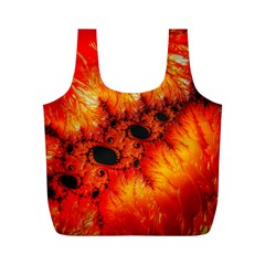 Red Fractal Mandelbrot Art Wallpaper Full Print Recycle Bag (m) by Pakrebo