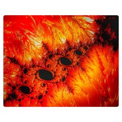 Red Fractal Mandelbrot Art Wallpaper Double Sided Flano Blanket (medium)  by Pakrebo