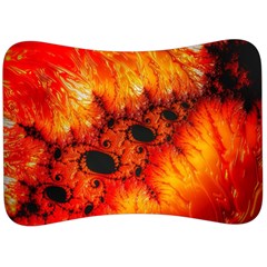 Red Fractal Mandelbrot Art Wallpaper Velour Seat Head Rest Cushion by Pakrebo