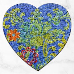 Paint Concrete Old Rough Textured Jigsaw Puzzle (heart) by Pakrebo