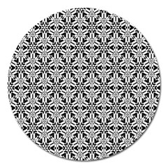 Ornamental Checkerboard Magnet 5  (round) by Mariart