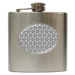 Ornamental Checkerboard Hip Flask (6 Oz) by Mariart