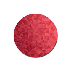 Triangle Background Abstract Rubber Round Coaster (4 Pack)  by Mariart