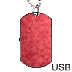 Triangle Background Abstract Dog Tag Usb Flash (two Sides) by Mariart