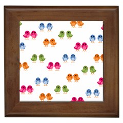 Pattern Birds Cute Framed Tiles by Mariart