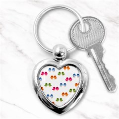 Pattern Birds Cute Key Chains (heart)  by Mariart