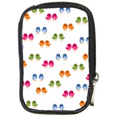 Pattern Birds Cute Compact Camera Leather Case by Mariart