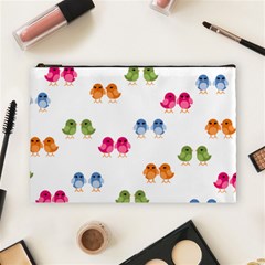 Pattern Birds Cute Cosmetic Bag (large) by Mariart