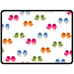 Pattern Birds Cute Fleece Blanket (large)  by Mariart