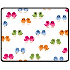 Pattern Birds Cute Fleece Blanket (medium)  by Mariart