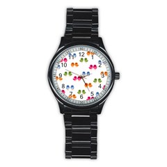 Pattern Birds Cute Stainless Steel Round Watch by Mariart