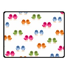 Pattern Birds Cute Double Sided Fleece Blanket (small)  by Mariart