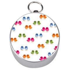 Pattern Birds Cute Silver Compasses by Mariart