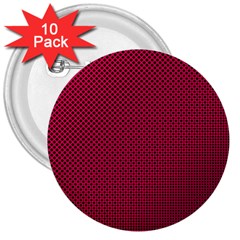 Red Black Pattern Background 3  Buttons (10 Pack)  by Mariart