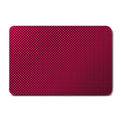 Red Black Pattern Background Small Doormat  by Mariart