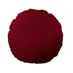 Red Black Pattern Background Standard 15  Premium Flano Round Cushions by Mariart