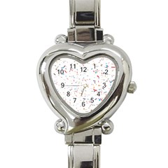 Ribbon Polka Heart Italian Charm Watch by Mariart