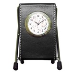 Ribbon Polka Pen Holder Desk Clock Front