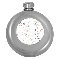 Ribbon Polka Round Hip Flask (5 Oz) by Mariart