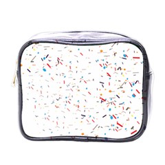 Ribbon Polka Mini Toiletries Bag (one Side) by Mariart