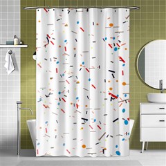 Ribbon Polka Shower Curtain 48  X 72  (small)  by Mariart