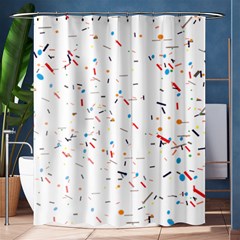 Ribbon Polka Shower Curtain 60  X 72  (medium)  by Mariart